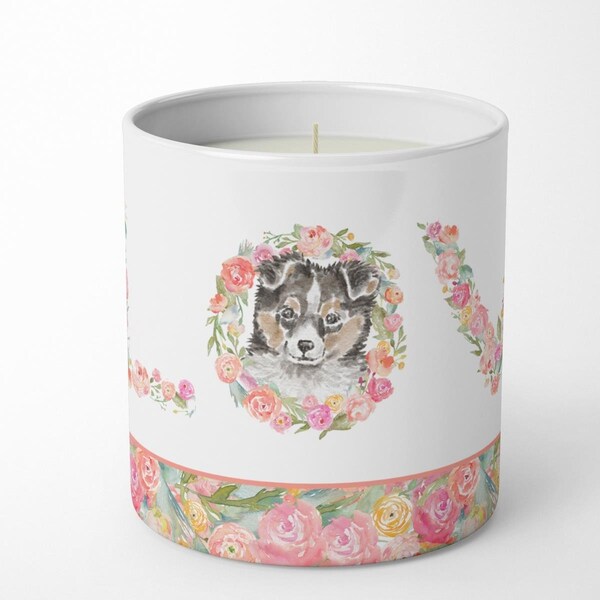 Carolines Treasures 3.75 x 3.25 in. Unisex Sheltie No.1 Love 10 oz Decorative Soy Candle - WDK4484CDL