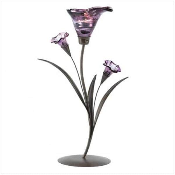 Lovelyhome 100 Glass Lily Tealight Candleholder - LO530234