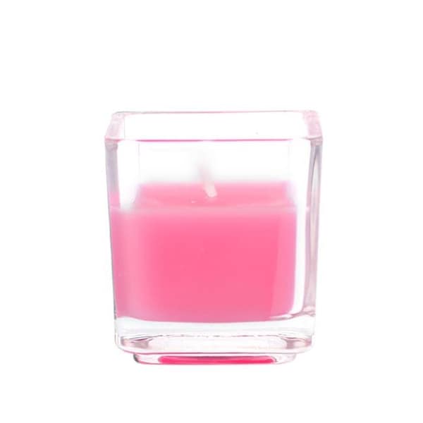 Jeco Jeco CVZ-035-8 Square Glass Votive Candles; Hot Pink - 96 Piece - CVZ-035_8