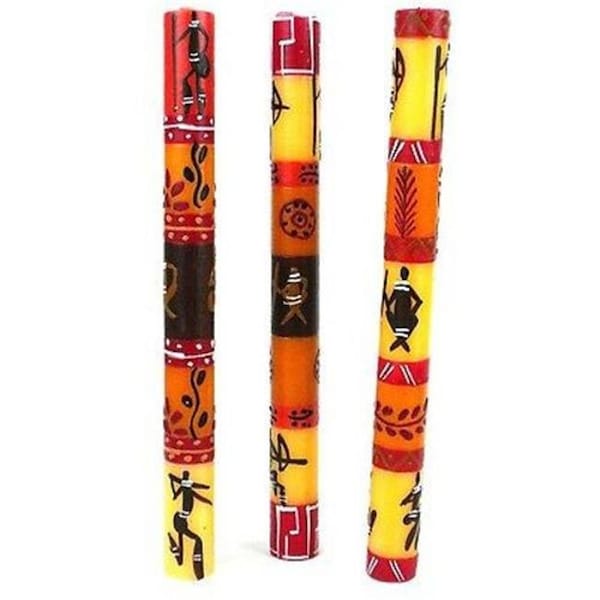 Nobunto Nobunto Set of Three Boxed Tall Hand-Painted Candles - Damisi Design - PCGB1DAM-595611