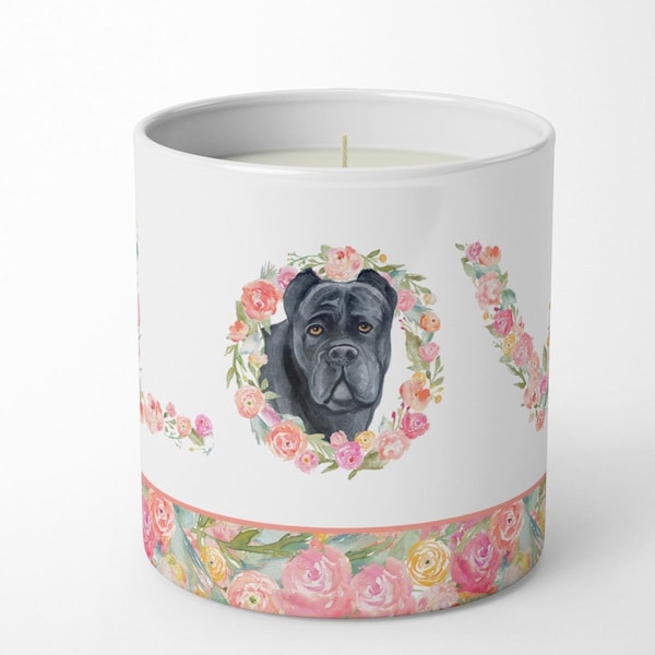 Carolines Treasures 3.75 x 3.25 in. Unisex Cane Corso Love 10 oz Decorative Soy Candle - WDK4558CDL