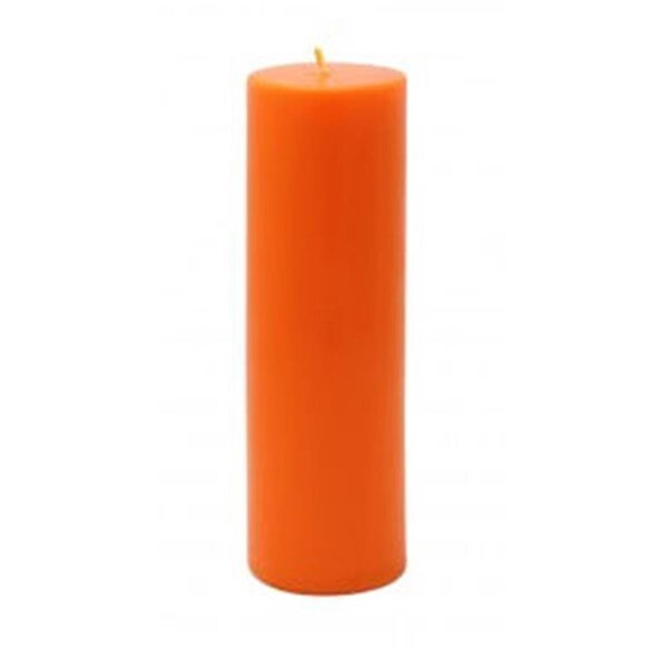 Zest Candle CPZ-115-24 2 x 6 in. Orange Pillar Candle, 24PK - CPZ-115_24