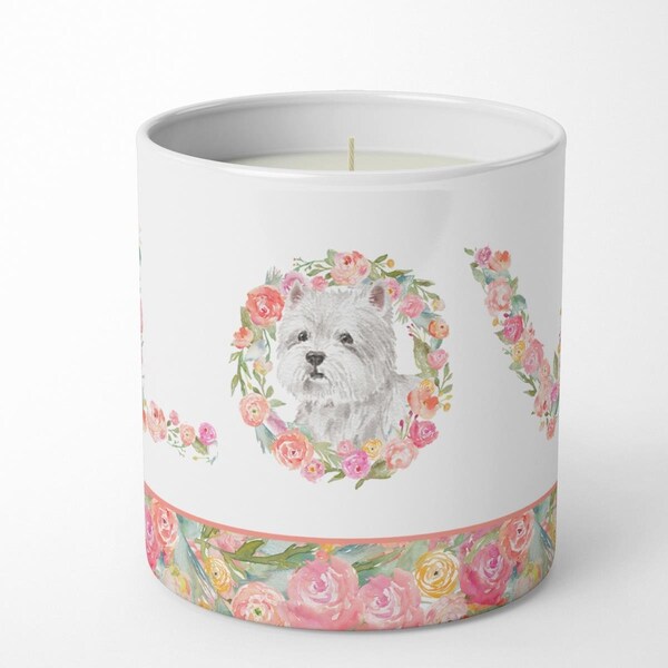 Carolines Treasures 3.75 x 3.25 in. Unisex Westie No.7 Love 10 oz Decorative Soy Candle - WDK4521CDL