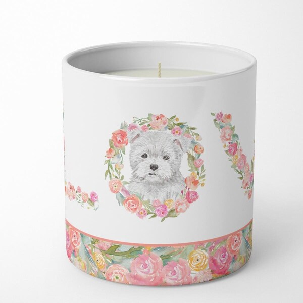 Carolines Treasures 3.75 x 3.25 in. Unisex Westie No.4 Love 10 oz Decorative Soy Candle - WDK4518CDL