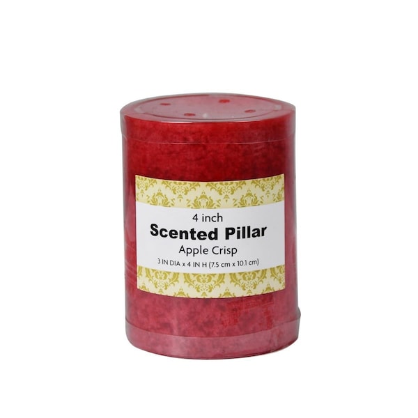 Jeco 3 x 4 in. Sld Apple Crisp Scented Pillar Candle - JE308040