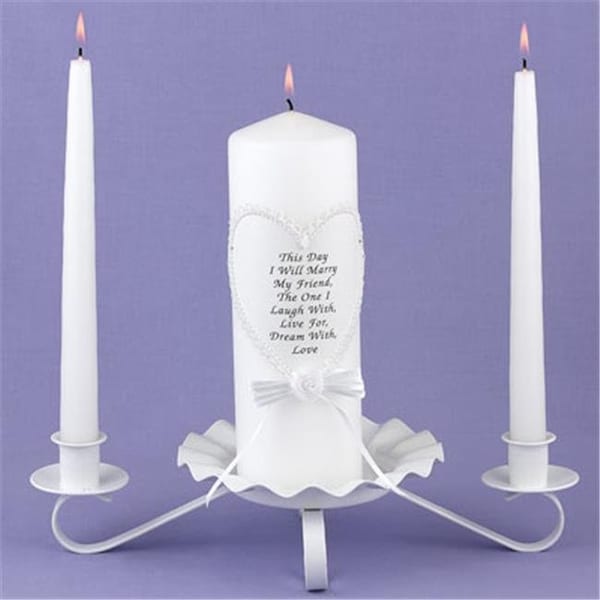 Hortense Hewitt Hortense B. Hewitt 94705 This Day I Marry Lace Unity Candle Set - 94705