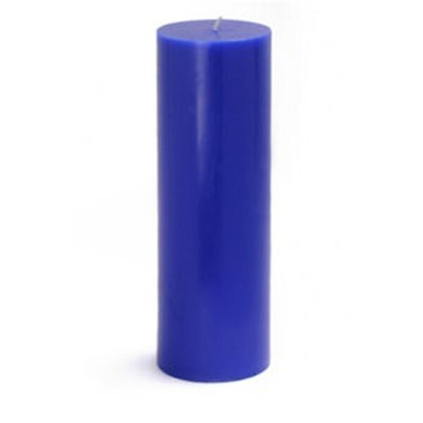 Zest Candle CPZ-099-12 3 x 9 in. Blue Pillar Candles, 12PK - CPZ-099_12