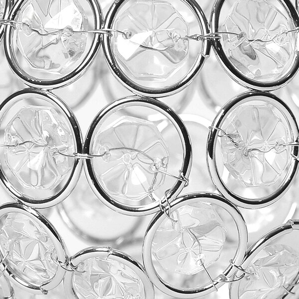 Elegant Designs Elipse Crystal and Chrome 3.75 Inch Circular Candle Holder - HG1005-CHR