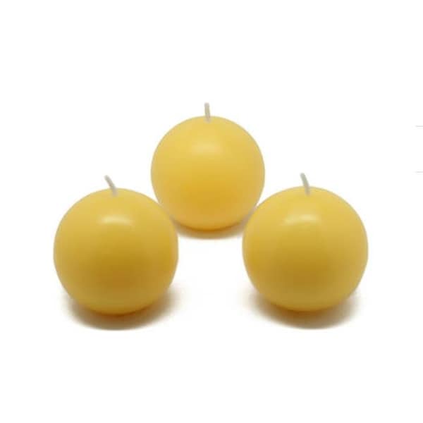 Zest Candle Zest Candle CBC-201 2 in. Yellow Citronella Ball Candles -12pc-Box - CBC-201