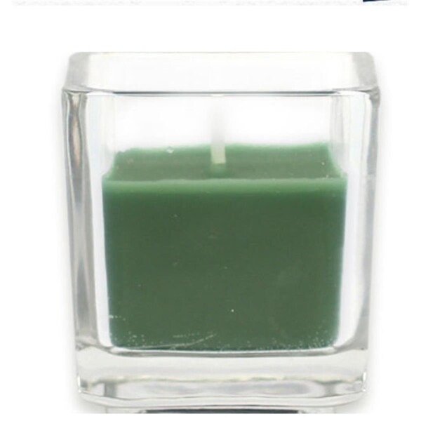 Zest Candle Hunter Green Square Glass Votive Candles, 12PK - CVZ-040