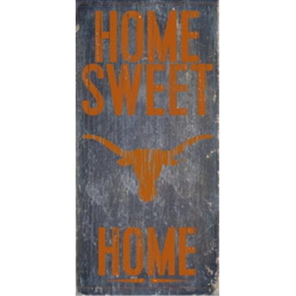 Fan Creations Texas Longhorns Wood Sign - Home Sweet Home 6"x12" - 7846004823