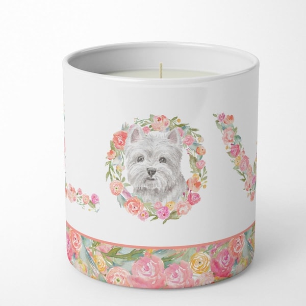 Carolines Treasures 3.75 x 3.25 in. Unisex Westie No.6 Love 10 oz Decorative Soy Candle - WDK4520CDL
