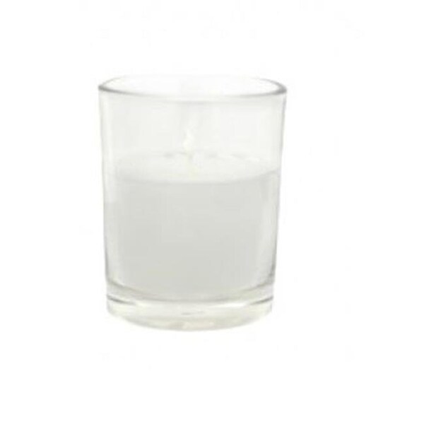 Zest Candle Zest Candle CVC-020 White Citronella Round Glass Votive Candles -12pc-Box - CVC-020
