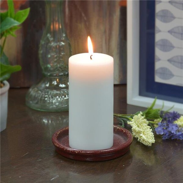 Jeco Jeco CPZ-173-6 3 x 4 in. Pillar Candles; White- Set of 6 - CPZ-173_6