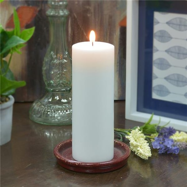 Jeco Jeco CPZ-175-4 3 x 8 in. Pillar Candles; White- Set of 4 - CPZ-175_4