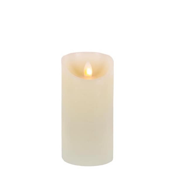 L & L Gerson Bisque no scent Scent Flameless Pillar Candle - 44610