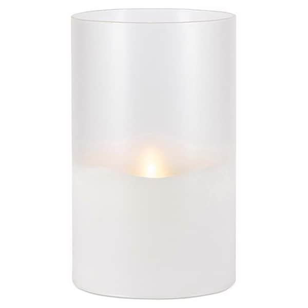 L & L Everlasting Glow White No Scent Scent Flameless Hand Poured Candle - 45605