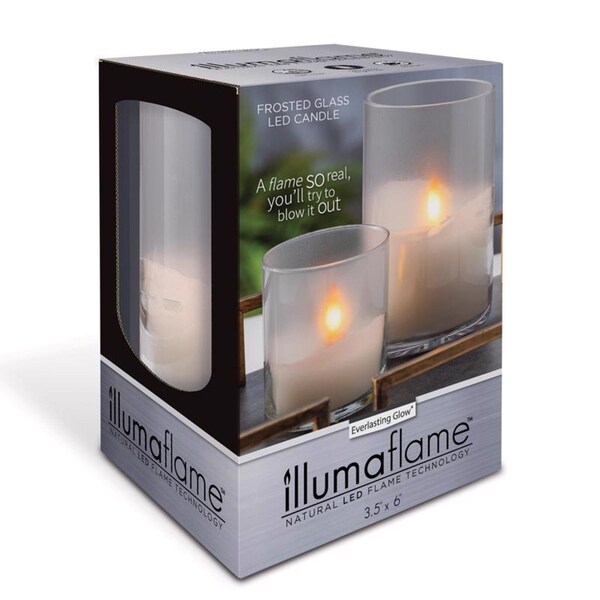 L & L Everlasting Glow White No Scent Scent Flameless Hand Poured Candle - 45605