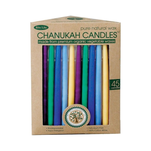 Rite Lite Judaica Vegetable Wax Chanukah Candles - C-23-MN2
