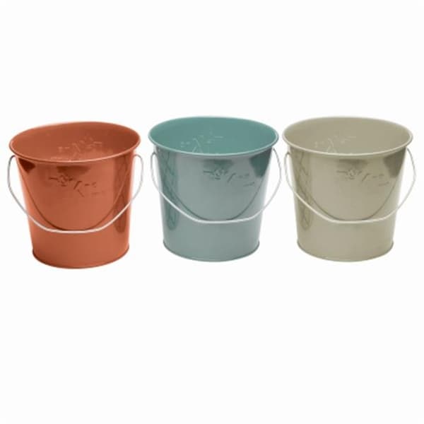 Lamplight Farms Lamplight Farms 231286 17 oz Sea Citro Bucket - Ivory; Coral & Blue - 231286