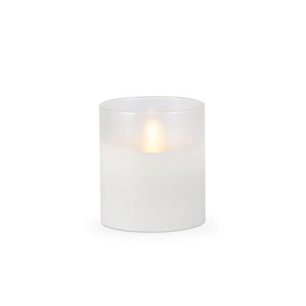 L & L Everlasting Glow White No Scent Scent Flameless Hand Poured Candle - 45603