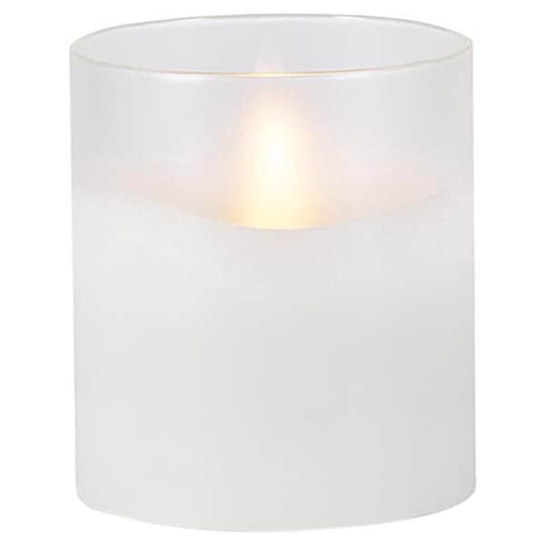 L & L Everlasting Glow White No Scent Scent Flameless Hand Poured Candle - 45603