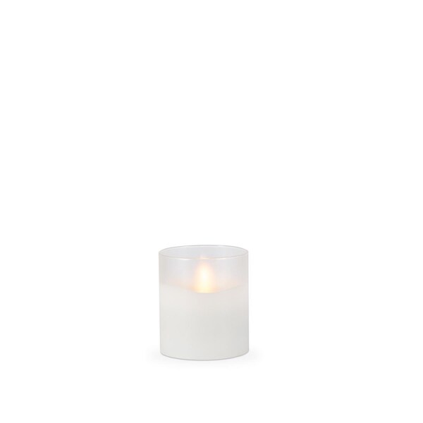 L & L Everlasting Glow White No Scent Scent Flameless Hand Poured Candle - 45603