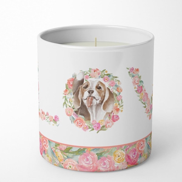 Carolines Treasures 3.75 x 3.25 in. Unisex Beagle No.1 Love 10 oz Decorative Soy Candle - WDK4325CDL