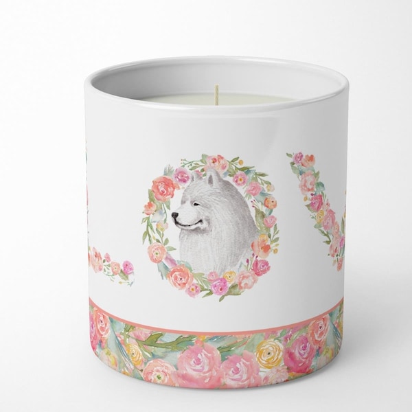 Carolines Treasures 3.75 x 3.25 in. Unisex Samoyed No.1 Love 10 oz Decorative Soy Candle - WDK4478CDL