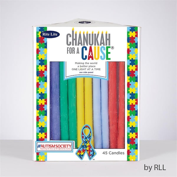 Rite Lite Chanukah for A Cause Candles for Autism - 45 Piece - C-10-AUT