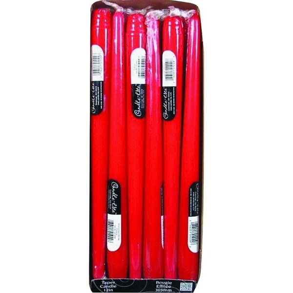 Candle-Lite Taper Candle, Crimson Candle, 9.4 hr Burning - 4201854