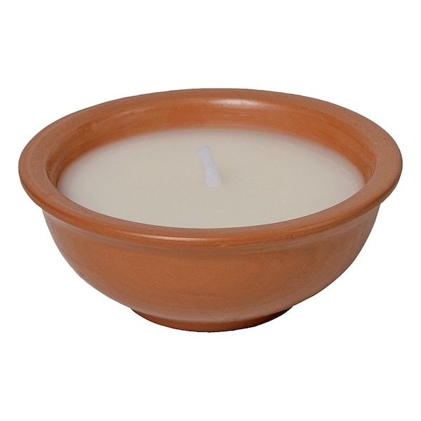 Seasonal Trends Y2404 Terracotta Candle, Bowl, Terracotta, Citronella, 34 to 39 hrs Burn Time Carton - Y2646