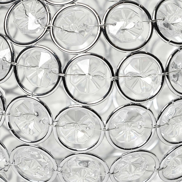 Elegant Designs Elipse Crystal and Chrome 5.5 Inch Circular Candle Holder - HG1007-CHR