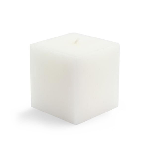 Jeco Jeco CPZ-125 3 x 3 in. Square Pillar Candles; White - CPZ-125