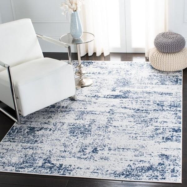 Safavieh 2 ft.-2 in. x 12 ft. Amelia 700 Runner Rug - Ivory & Navy - ALA700B-212