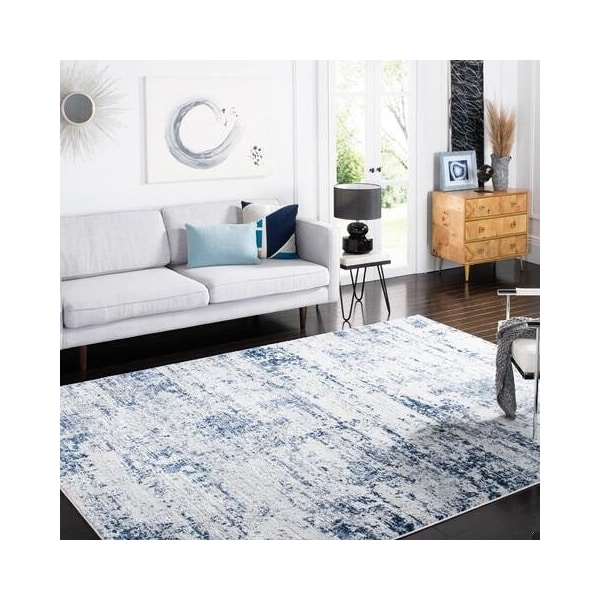 Safavieh 2 ft.-2 in. x 12 ft. Amelia 700 Runner Rug - Ivory & Navy - ALA700B-212