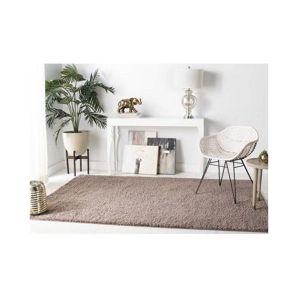 Safavieh August Shag Power Loomed Runner Area RugTaupe 2 ft.-3 in. x 8 ft. - AUG900R-28