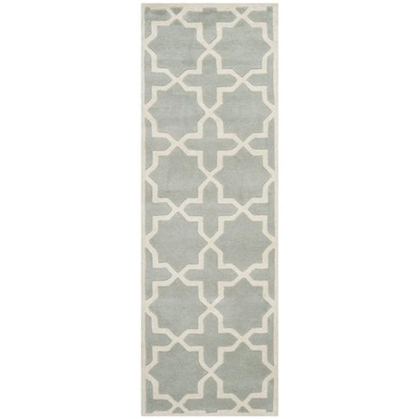 Safavieh Chatham Hand Tufted Small Rectangle Rug- Grey - Ivory- 4 x 6 ft. - CHT732E-4