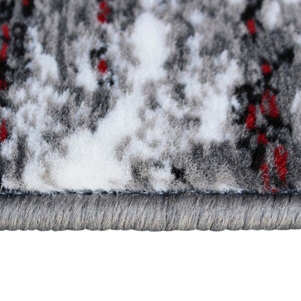 Flash Furniture Red 2' x 10' Abstract Design Accent Area Rug - ACD-RGTRZ863-210-RD-GG