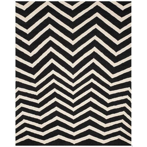 Safavieh Cambridge Hand Tufted Rectangle RugBlack & Ivory 4 x 6 ft. - CAM714K-4