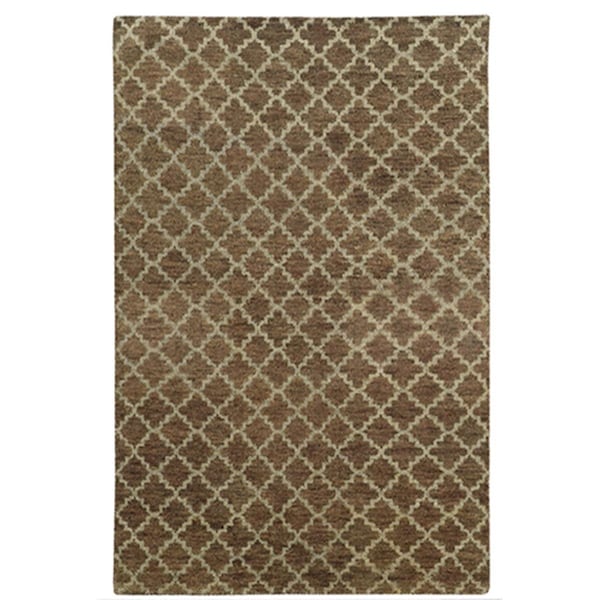 Espectaculo Maddox 5650 Hand Knotted Wool Rectangle Rug, Brown - 38 ft. x 10 ft. - ES1894746
