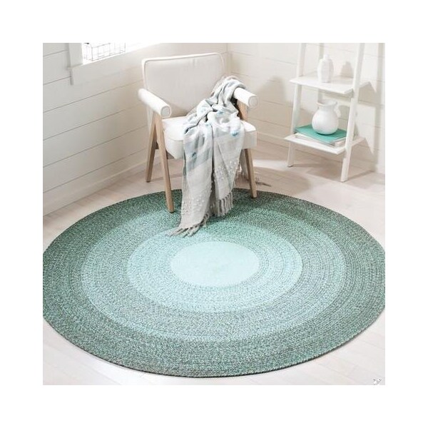 Safavieh 3 x 3 ft. Cape Cod Round Area Rug, Green - CAP242Y-3R