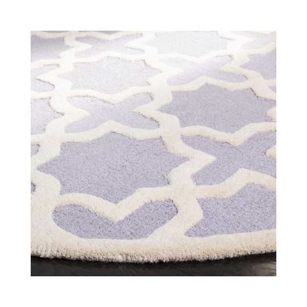 Safavieh Cambridge Hand Tufted Runner Rugs, Lavander and Ivory - 2 ft.-6 in. x 8 ft. - CAM125C-28