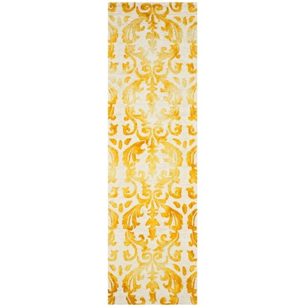 Safavieh 2 ft. 3 in. x 6 ft. Runner Dip Dye Hand Tufted RugIvory & Gold - DDY689A-26