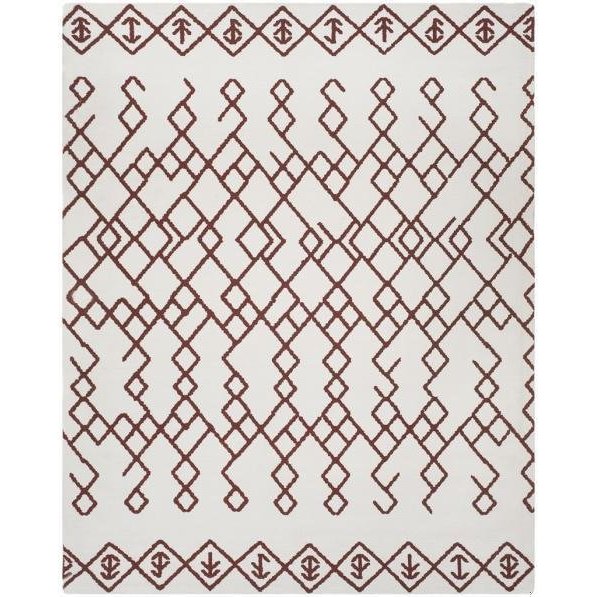 Safavieh Cedar Brook Hand Loomed Runner Rug, Ivory and Rust - 2 ft.-3 in. x 6 ft. - CDR501D-26