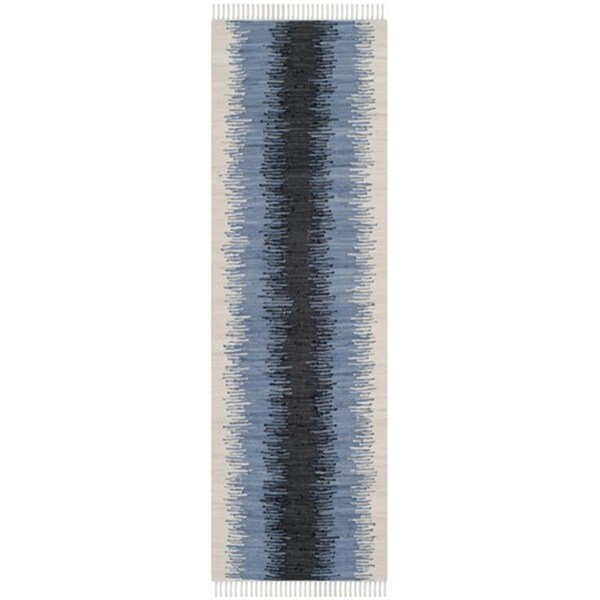 Safavieh Montauk Hand Woven Runner Rug- Grey - Black- 2 ft. 3 in. x 7 ft. - MTK710A-27