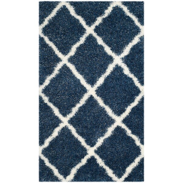 Safavieh Montreal Shag Small Rectangle Rug, Blue and Ivory - 3 x 5 ft. - SGM866A-3