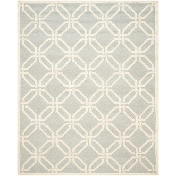 Safavieh Cambridge Hand Tufted Runner Rug- Light Grey - Ivory- 2 ft. 6 in. x 8 ft. - CAM311L-28