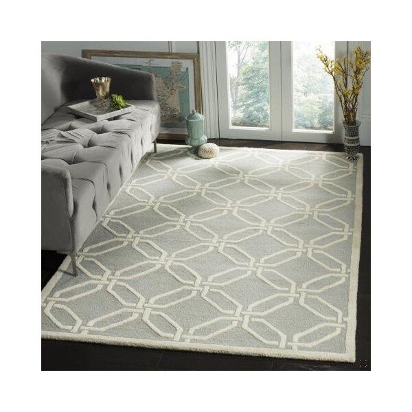 Safavieh Cambridge Hand Tufted Runner Rug- Light Grey - Ivory- 2 ft. 6 in. x 8 ft. - CAM311L-28