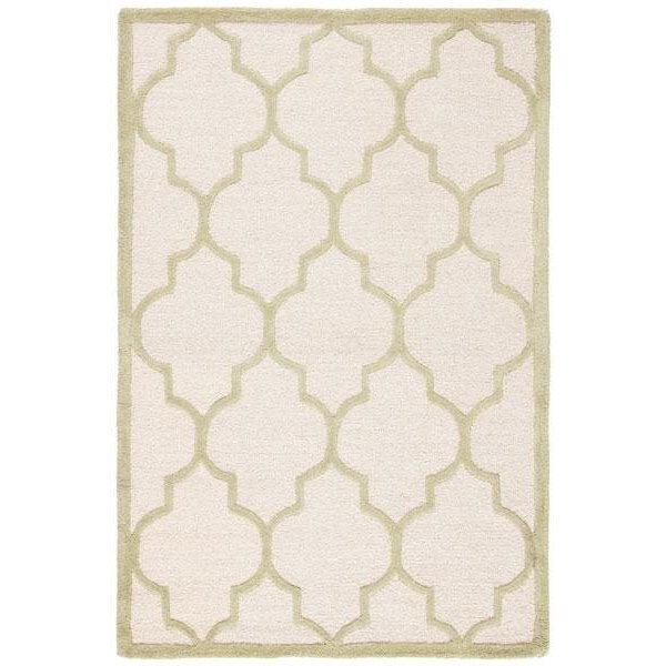 Safavieh Cambridge Hand Tufted Rectangle RugIvory & Light Green 4 x 6 ft. - CAM134N-4